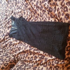 Guess Black Sleeveless Dress With Lace Detail, Size 6